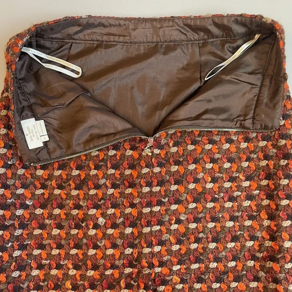 Kate Spade New York Women's Pencil Skirt Wool‎ Tweed Size 4 High Waist Work